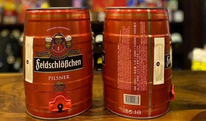 Bia Feldschlobchen Pilsner 4.9% – Bom 5 Lít - Vương Quốc Rượu