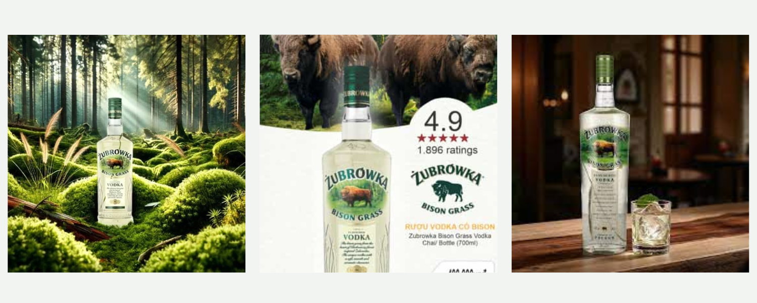 Rượu vodka Zubrowka 1L