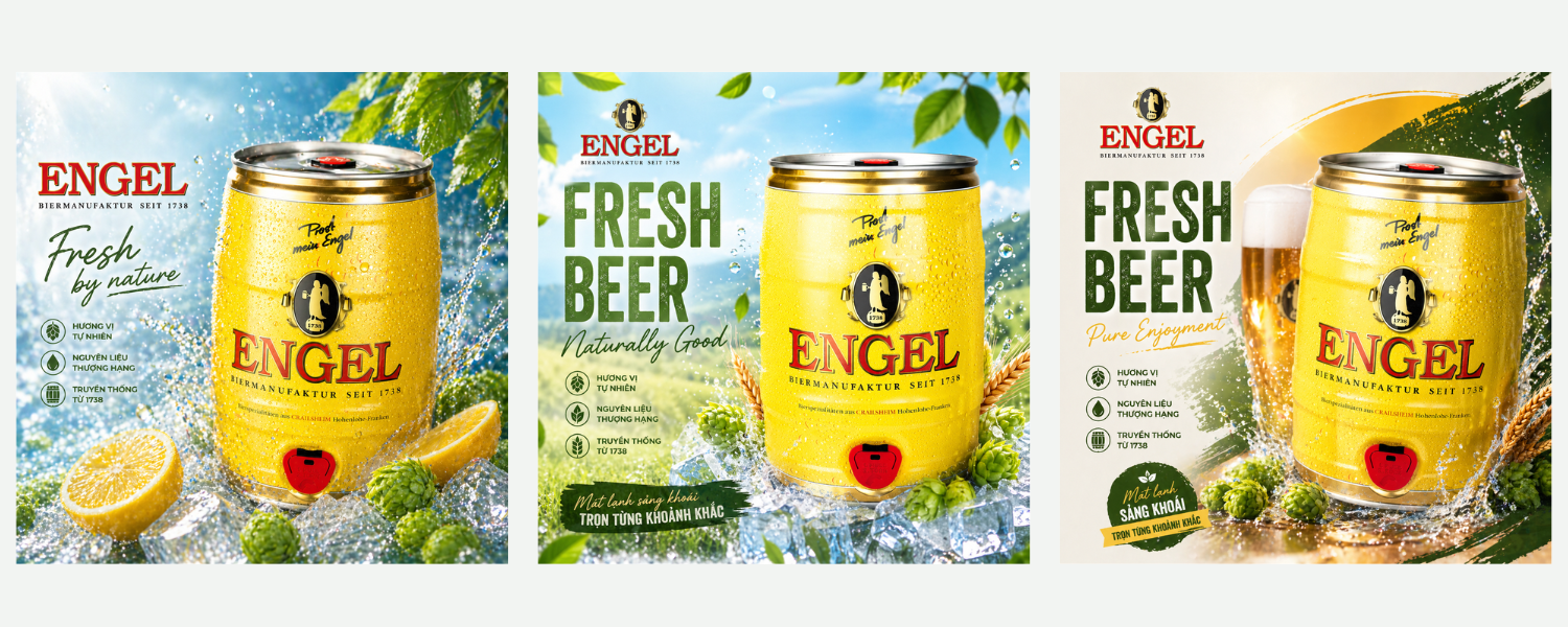 Bia Engel Gold 5,4% Đức – bom 5 lít