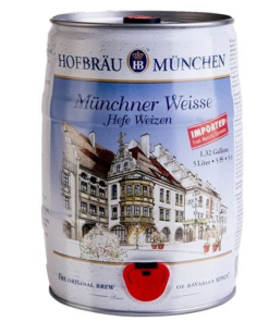 Bia Hofbrau Munchner Weisse Hefe Weizen 5,1% Đức – bom 5 lít
