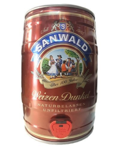 Bia Sanwald Weizen Dunkel 5% Đức – bom 5 lít