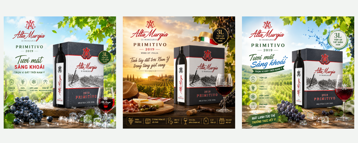 Rượu Vang Bịch 3L Alta Murgia Primitivo 2019