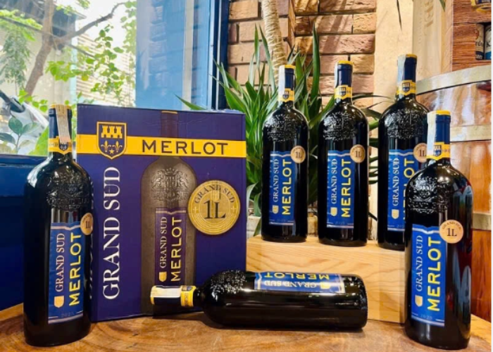 Rượu Vang Bịch Pháp 3L Grand Sud Merlot