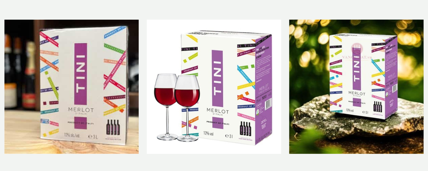 Rượu Vang Bịch Ý Tini Merlot BIB