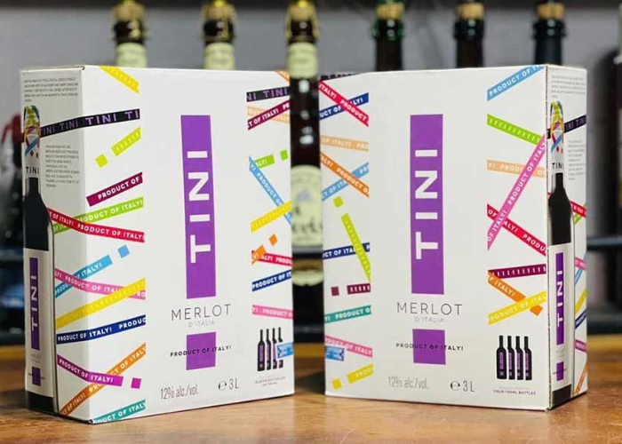 Rượu Vang Bịch Ý Tini Merlot BIB