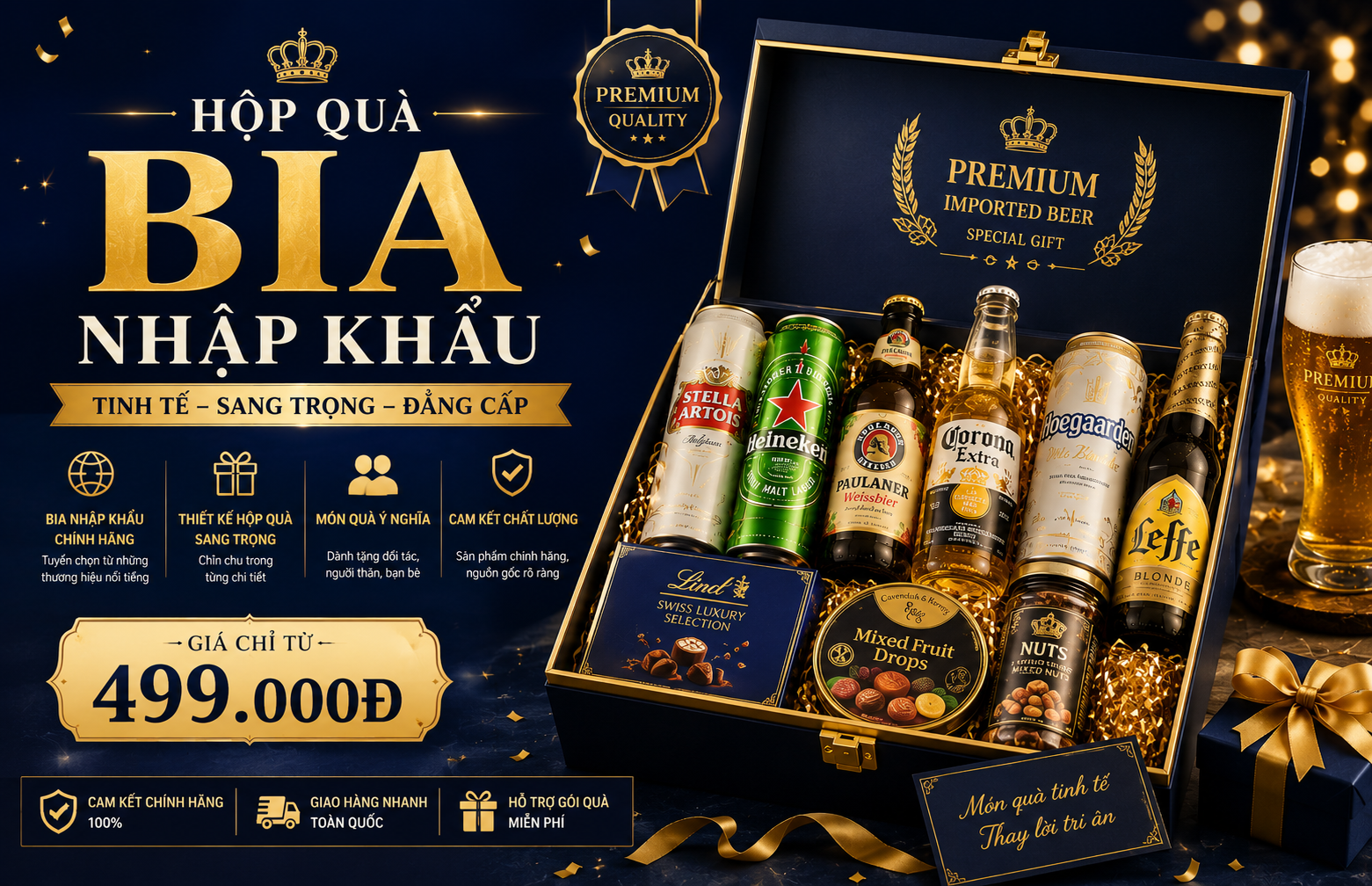 hộp quà bia nhập khẩu