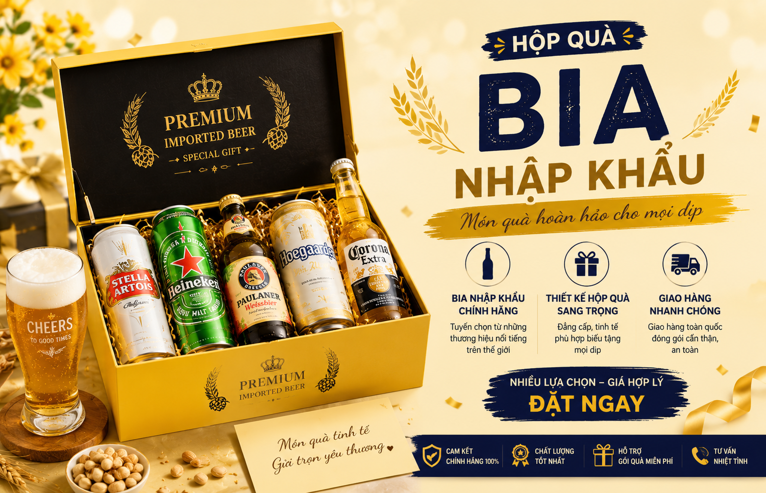 hộp quà bia nhập khẩu