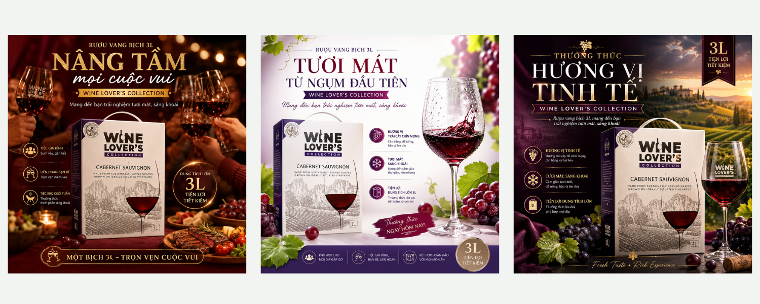 Rượu vang bịch 3l Wine Lovers Collection