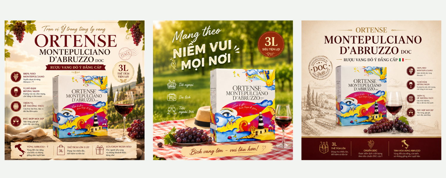 Rượu Vang Bịch Ortense Montepulciano d'Abruzzo DOC