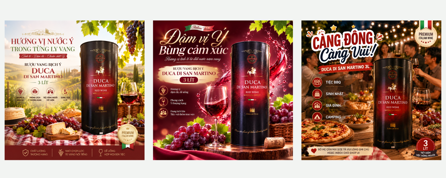 Rượu Vang Bịch Ý Duca Di San Martino 3l