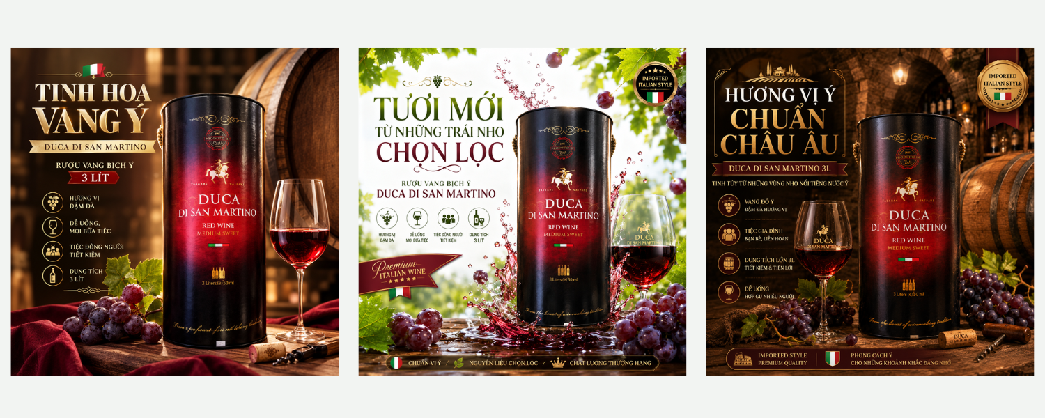 Rượu Vang Bịch Ý Duca Di San Martino 3l