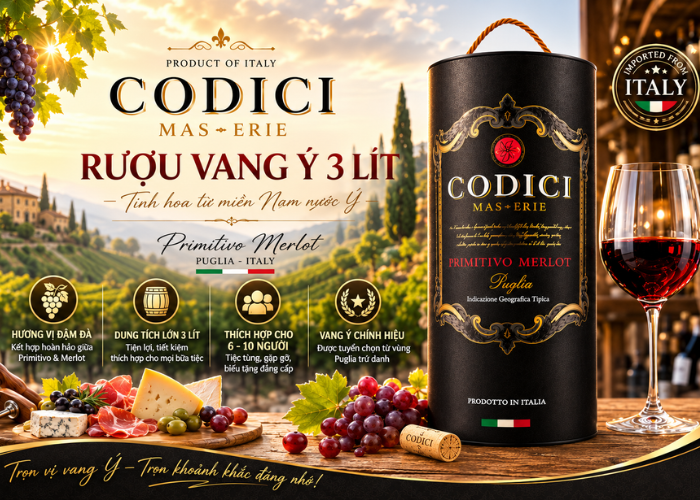 Rượu vang Codici 3L