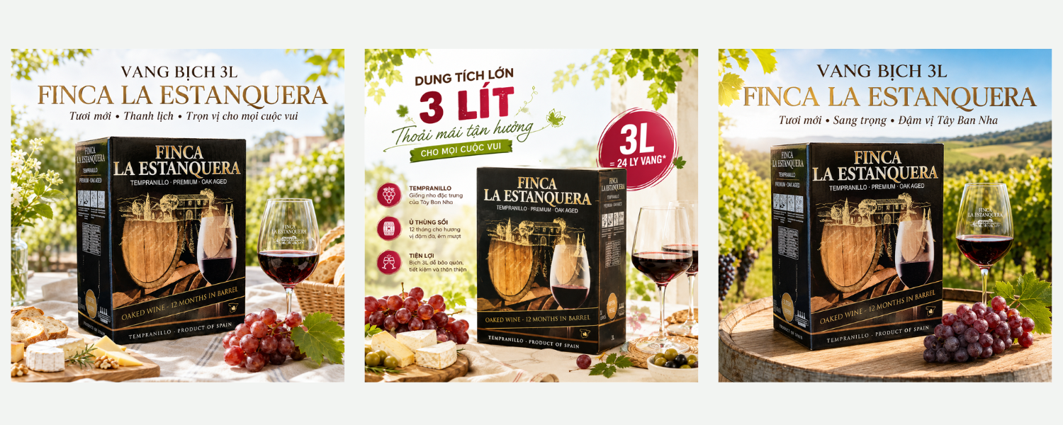 Rượu Vang Bịch 3l Finca La Estanquera