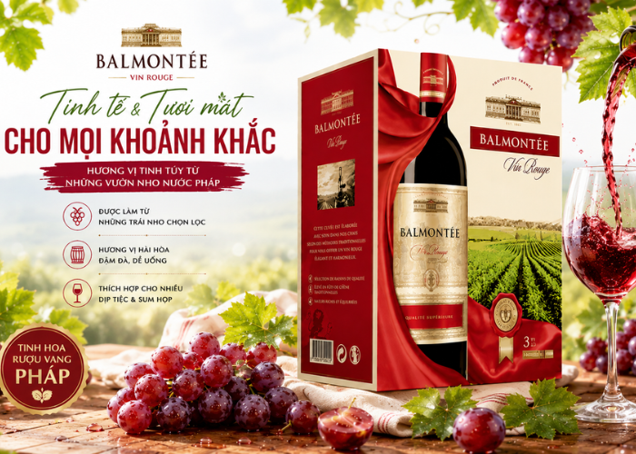Rượu Vang Bịch Pháp Balmontee VCE Rouge