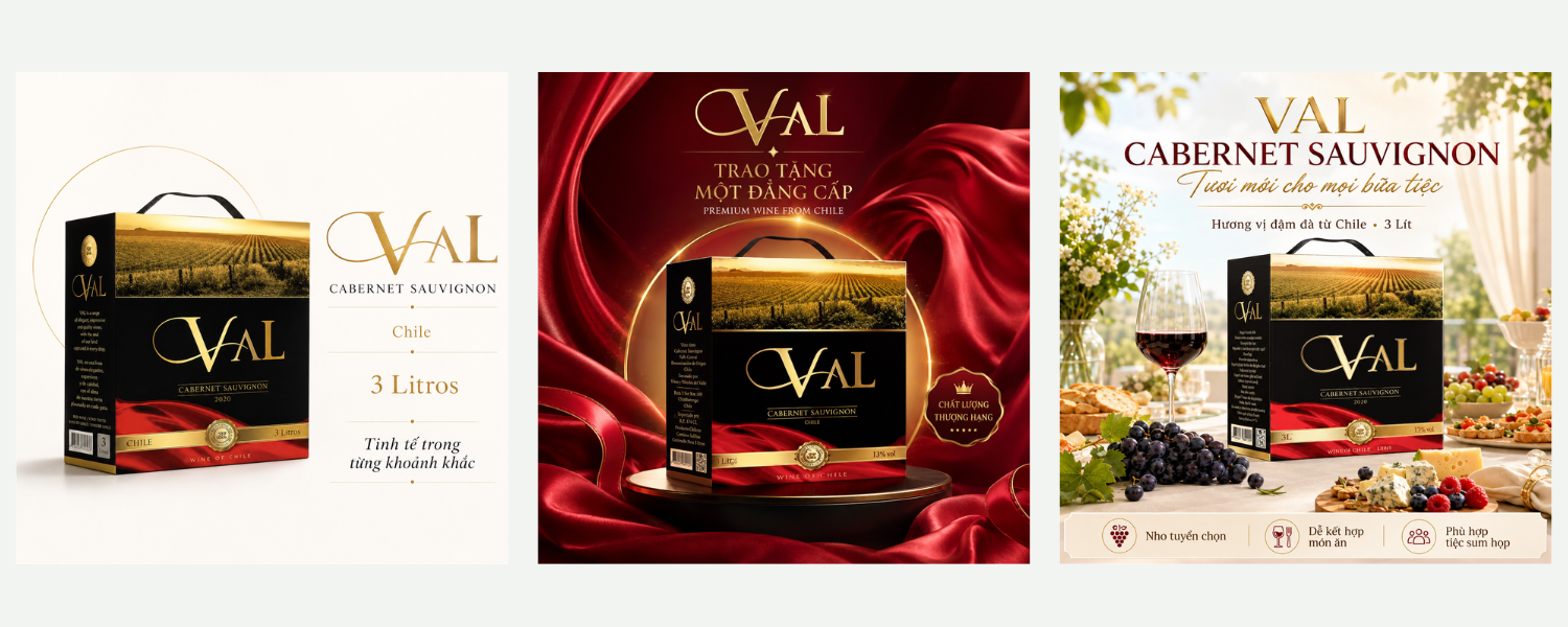 Rượu Vang Bịch Val Cabernet Sauvignon 3L