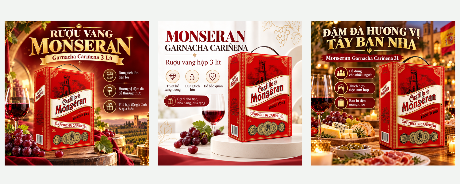 rượu vang BIB Castillo de Monseran Garnacha Cariñena 3L