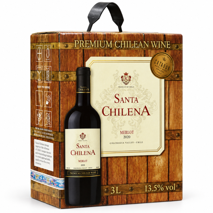ruou-vang-bich-santa-chilena-merlot-3l Rượu vang bịch Santa Chilena Merlot 3L