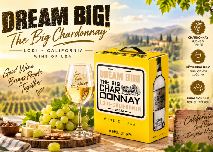Rượu Vang Mỹ Dream Big The Big Chardonnay