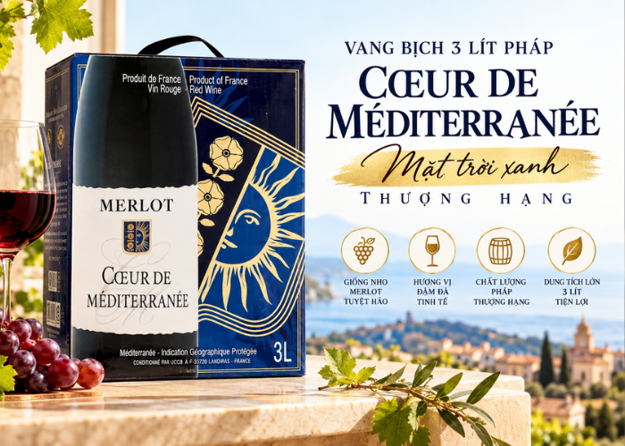 Rượu Vang 3L Coeur de Mediterranee