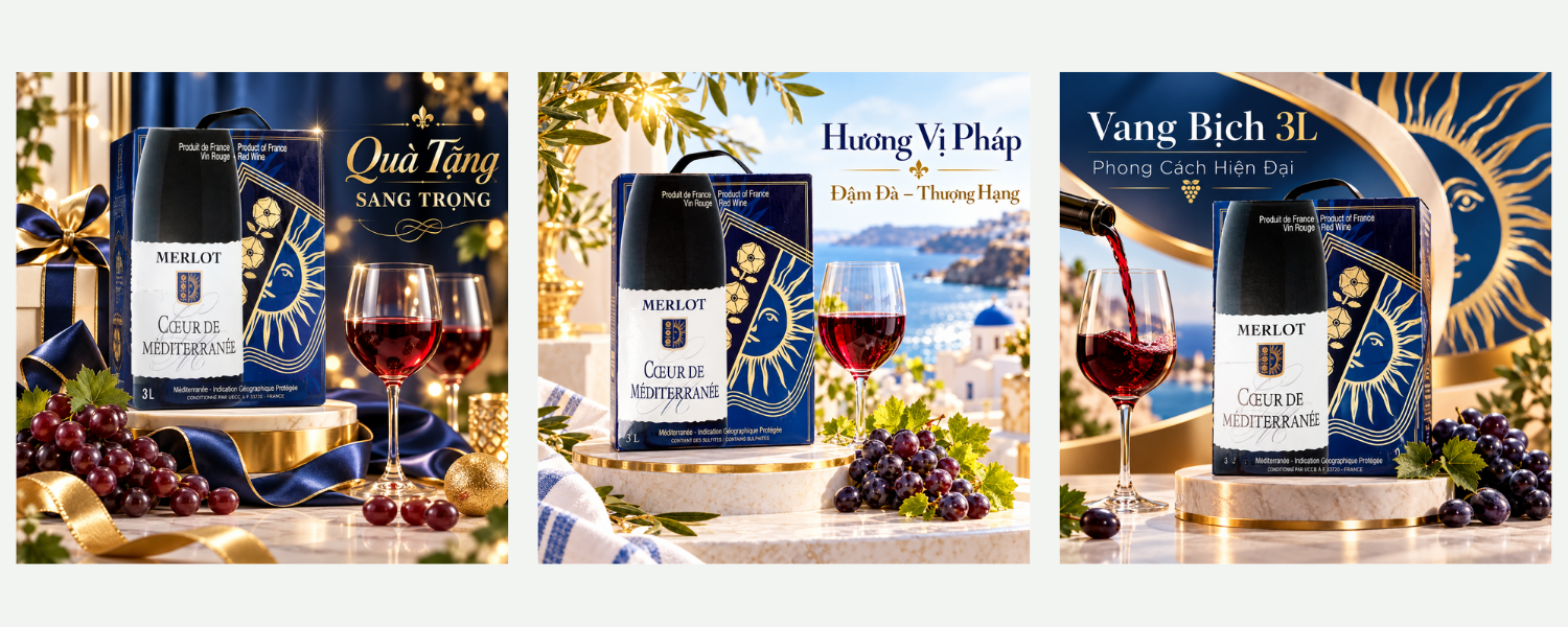 Rượu Vang 3L Coeur de Mediterranee