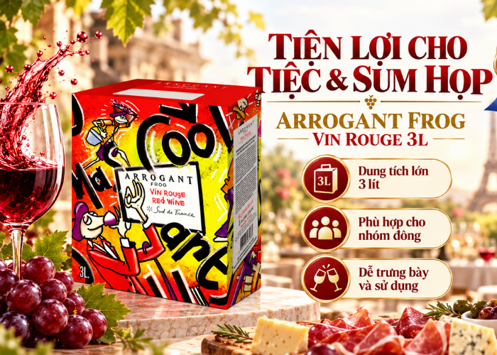 Rượu vang bịch Arrogant Frog Vin Rouge